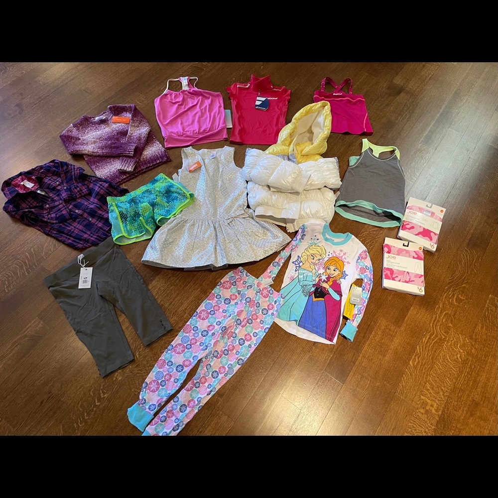 NWT Sz 8 girls 14 pcs lot dress puffer sweater etc